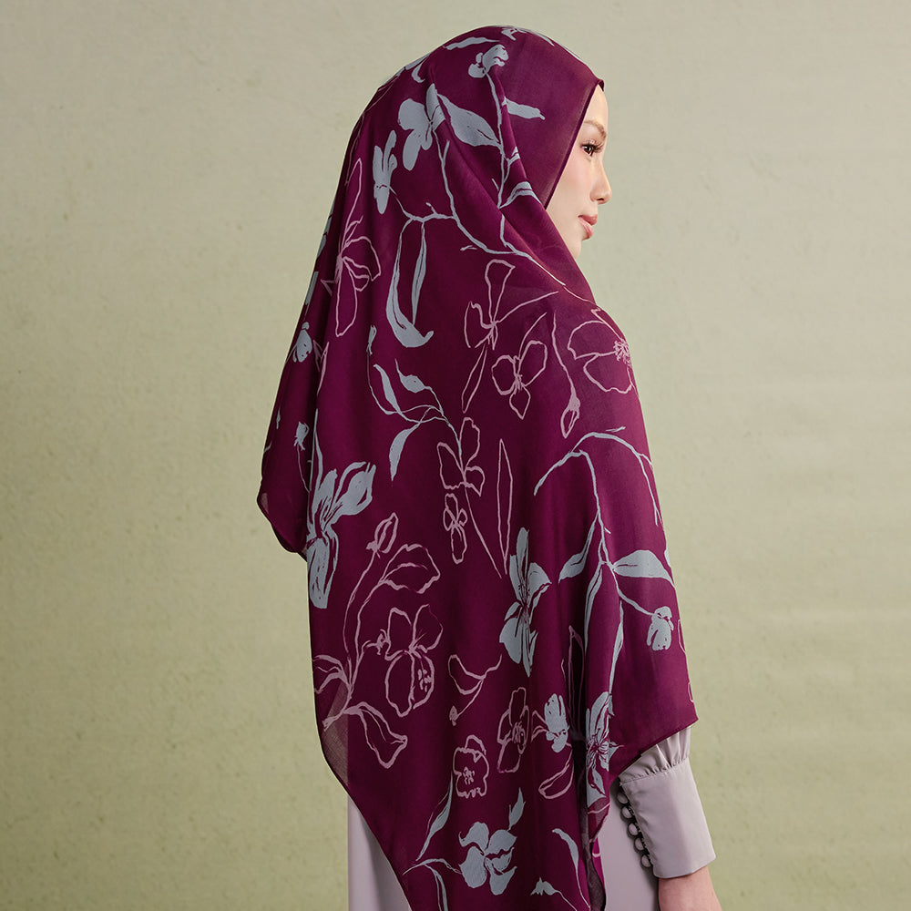 Minimalist Floral - Burgundy