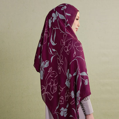 Minimalist Floral - Burgundy