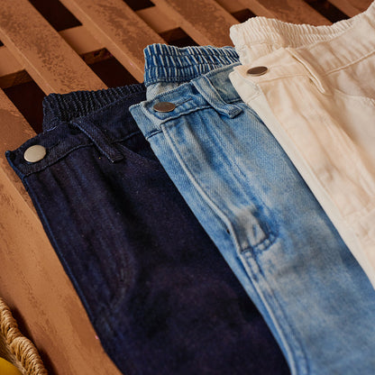 Denim Wide Pants - Dark Blue