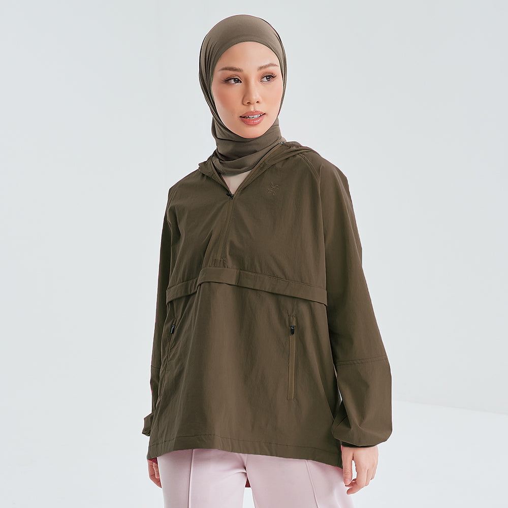 Half zip parka