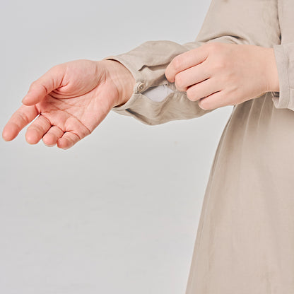 Linen gathered dress
