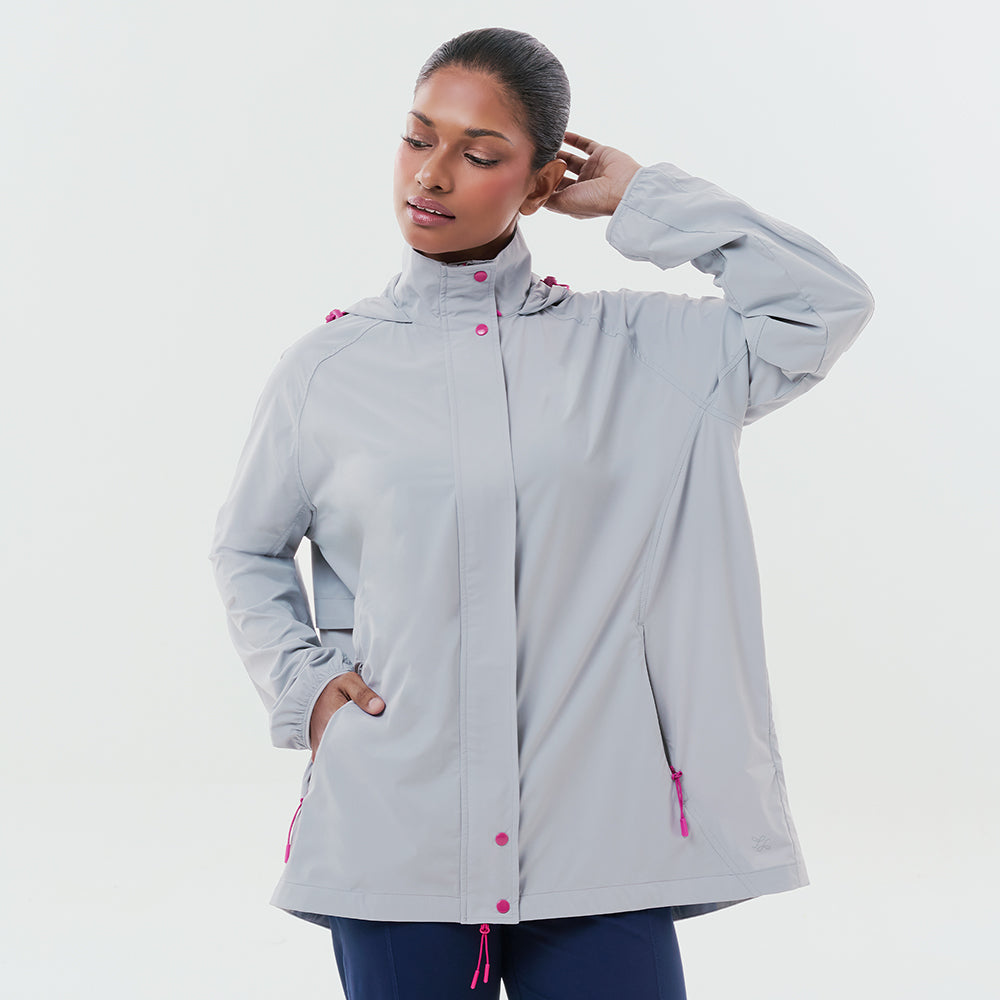Lightweight Packable Parka - Cool Silver
