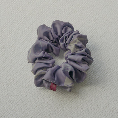 Minimalist Floral Scrunchie - Slate