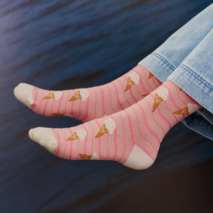 Sundaze Crew Socks - Pink Gelato