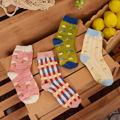 Sundaze Crew Socks - Pink Gelato