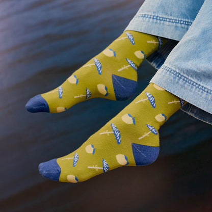 Sundaze Crew Socks - Sunny Lime
