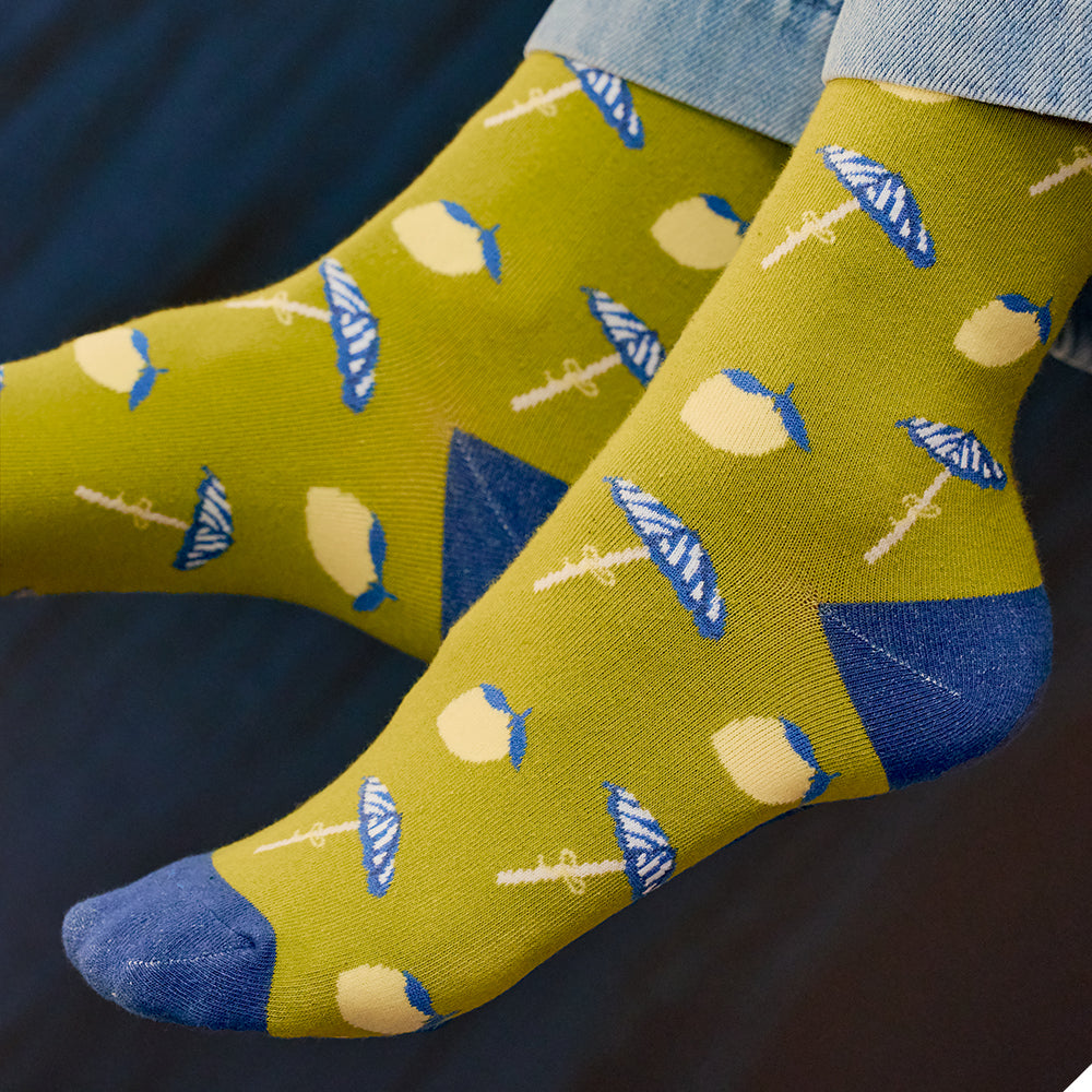 Sundaze Crew Socks - Sunny Lime