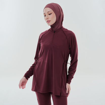 Adjustable Swimwear Top - Burgundy