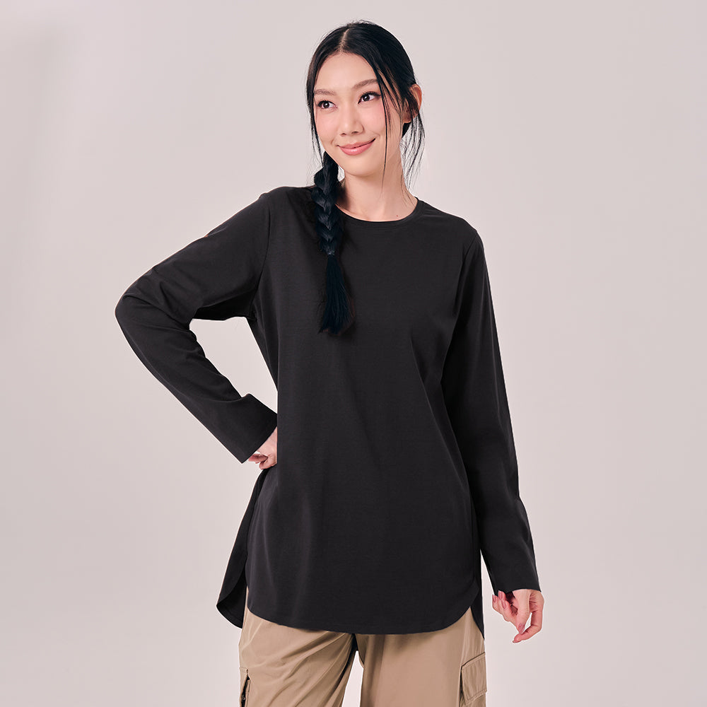 Back Pleated Top - Black