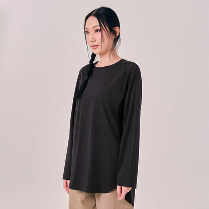 Back Pleated Top - Black