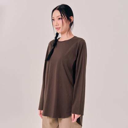 Back Pleated Top - Dark Brown