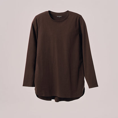 Back Pleated Top - Dark Brown