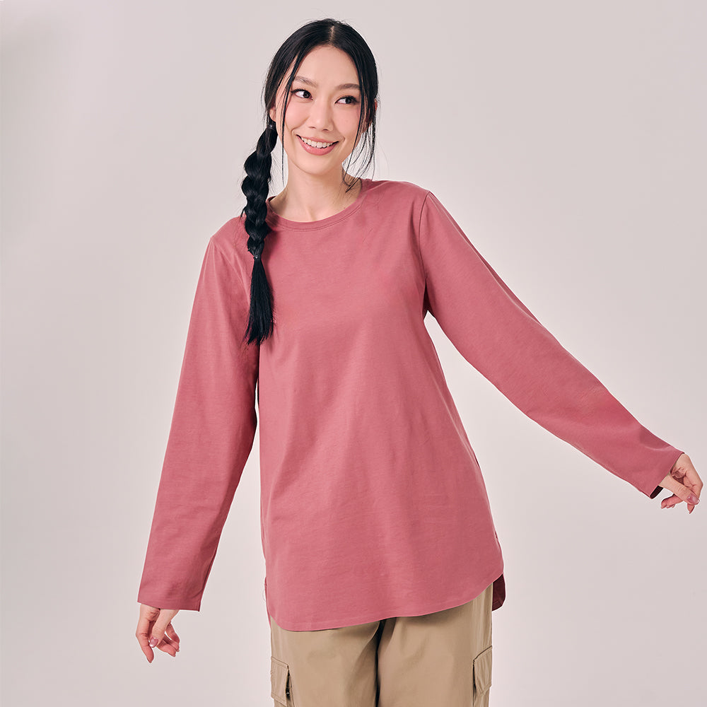 Back Pleated Top - Dark Pink