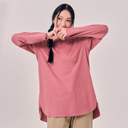 Back Pleated Top - Dark Pink