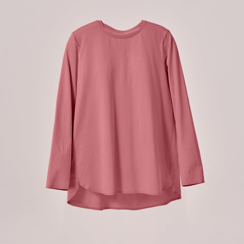 Back Pleated Top - Dark Pink