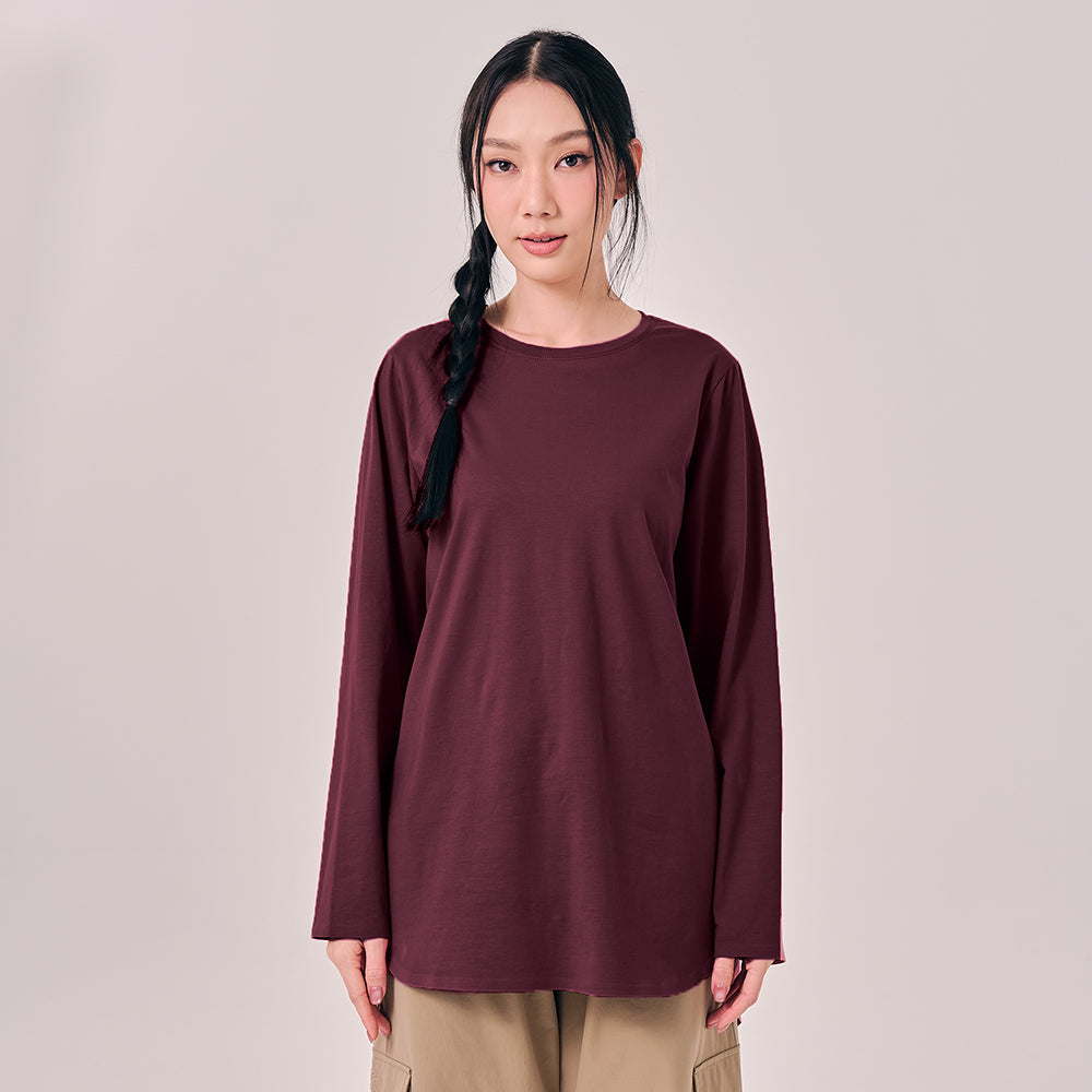 Back Pleated Top - Mahogany