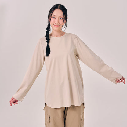 Back Pleated Top - Oatmeal