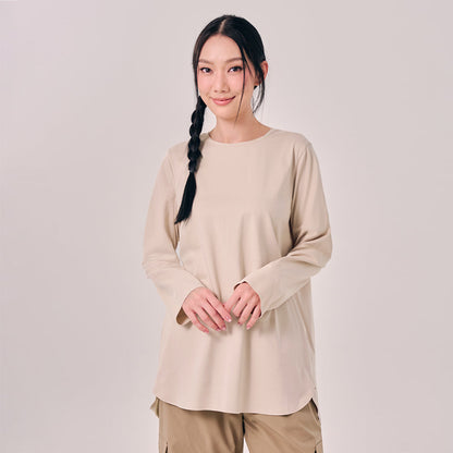 Back Pleated Top - Oatmeal