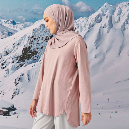 Back Pleated Top - Rose Wood