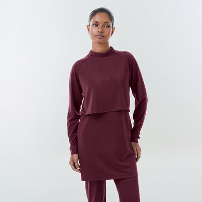 Cape Swimwear Top - Burgundy