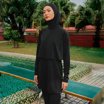 Cape Swimwear Top - Black