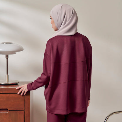 Oversized Sweatshirt - Burgundy