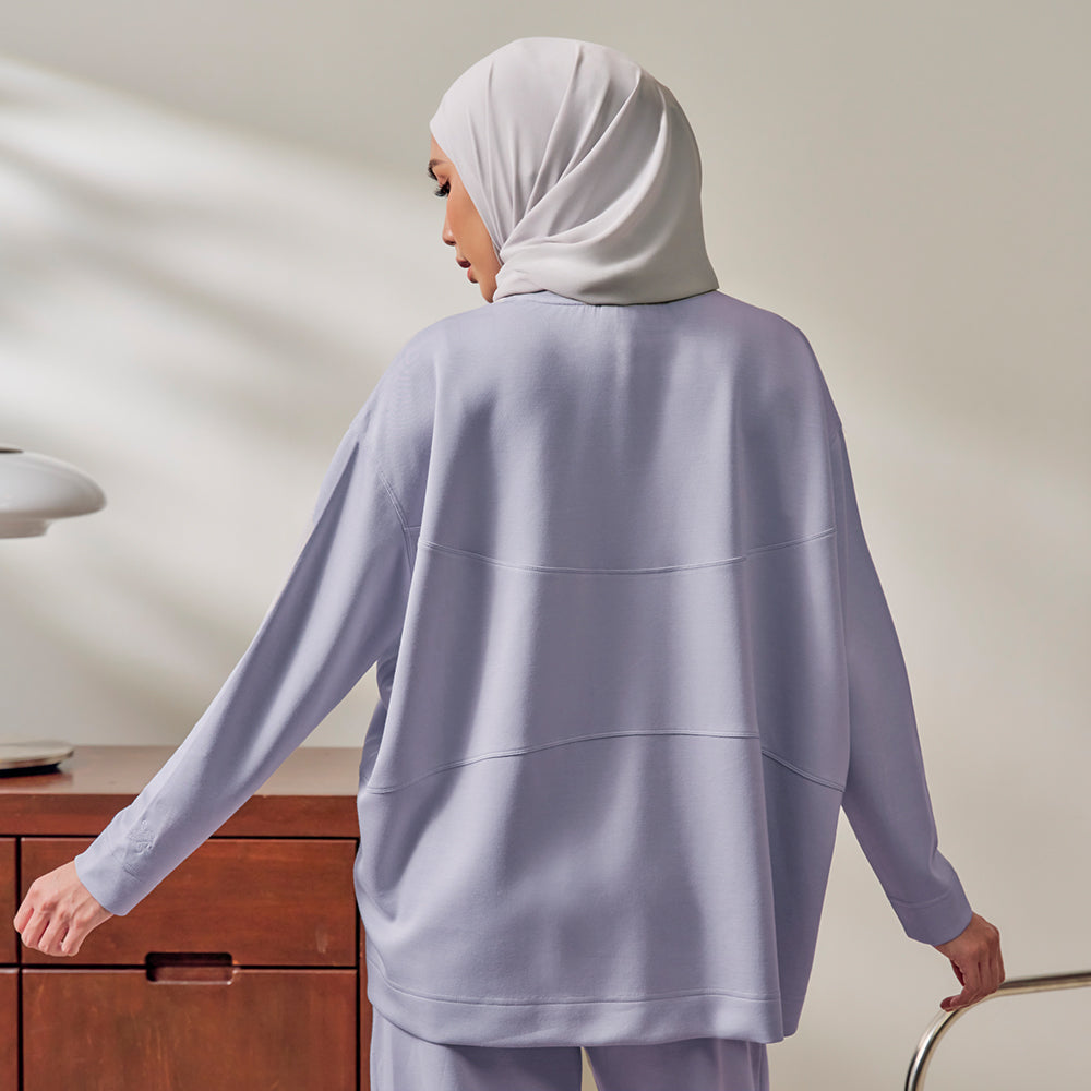 Oversized Sweatshirt - Periwinkle