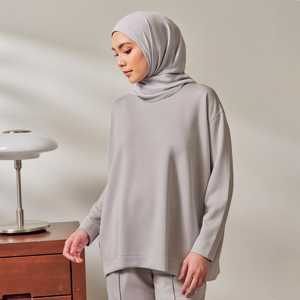 Oversized Sweatshirt - Silver