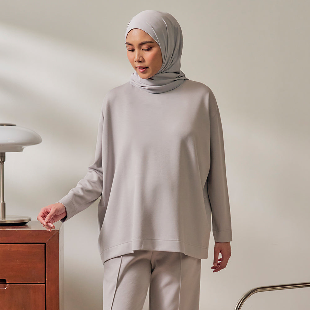 Oversized Sweatshirt - Silver