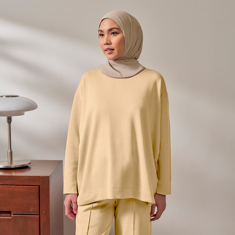 Oversized Sweatshirt - Soft Yellow