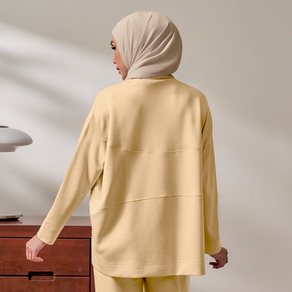 Oversized Sweatshirt - Soft Yellow